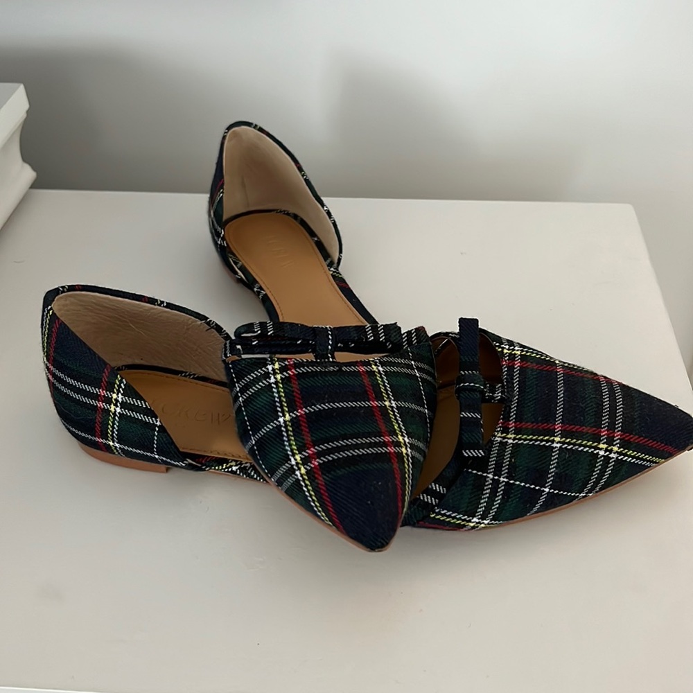 JCrew plaid flats size 8.5